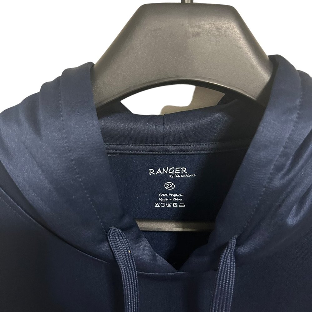 USA Hooded Pullover Sweatshirt Size XXL Navy Blue RZ Outdoors - Picture 5 of 6